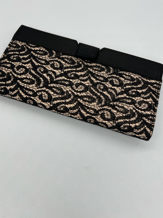 fiona night Handbags - Black Lace Overlay Clutch Bag - Elegant Evening Handbag